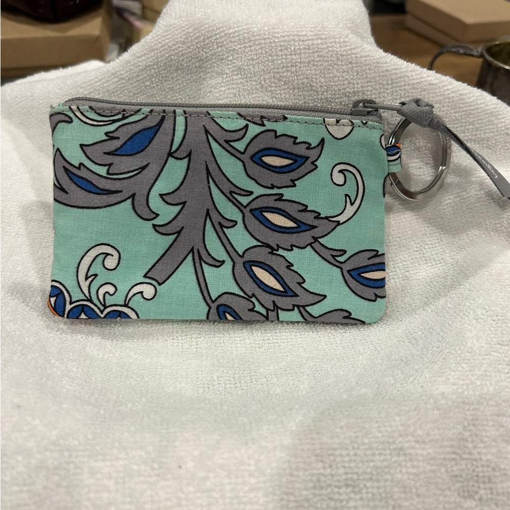 Vera Bradley Teal and Orange Floral ID Holder